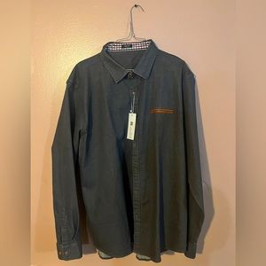 Long sleeve denim dress shirt
